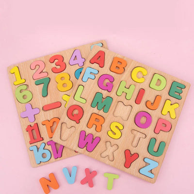 jouet-en-bois-puzzle-Montessori-Alphabet-Nombre-finition